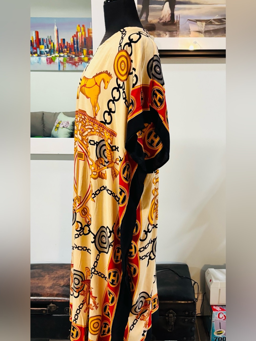 ❤️NWOT Batik Sumi Designer Kaftan Dress-One Size - Picture 3 of 6